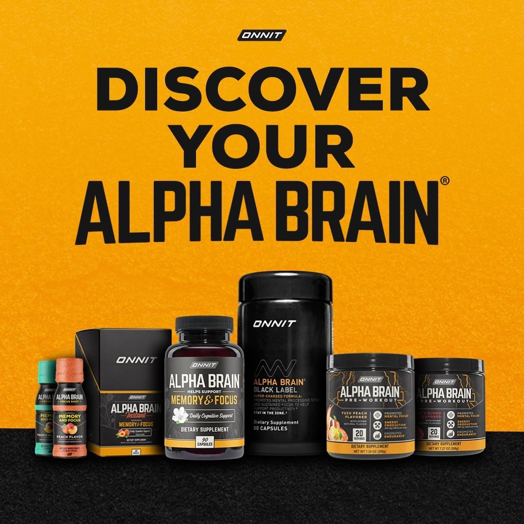 Alpha Brain Nootropic Supplement – Memory, Focus & Mental Speed, 90 Capsules