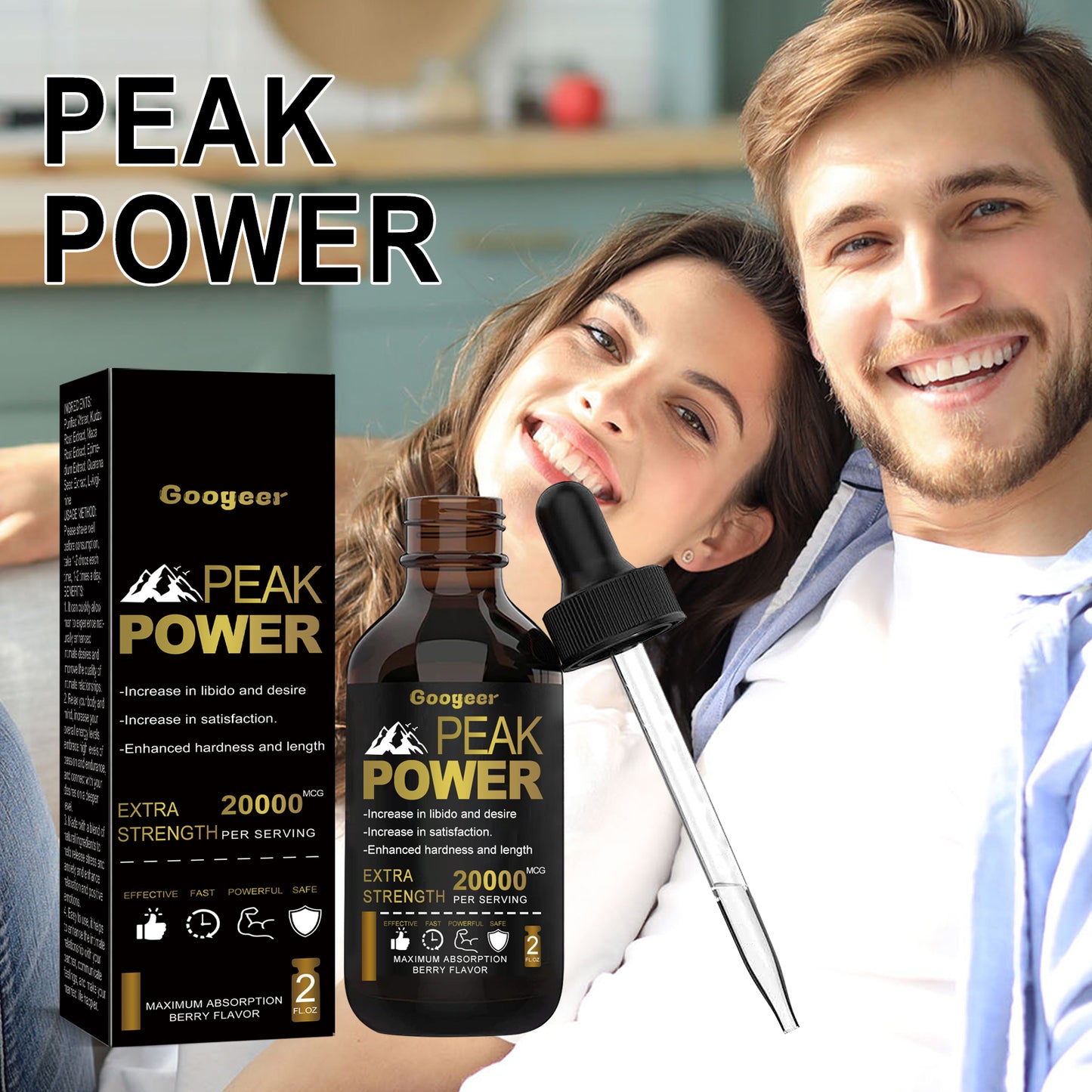 Men's Vitality & Libido Drops – Maca, Saw Palmetto, Ginseng & L-Arginine | 2 fl oz