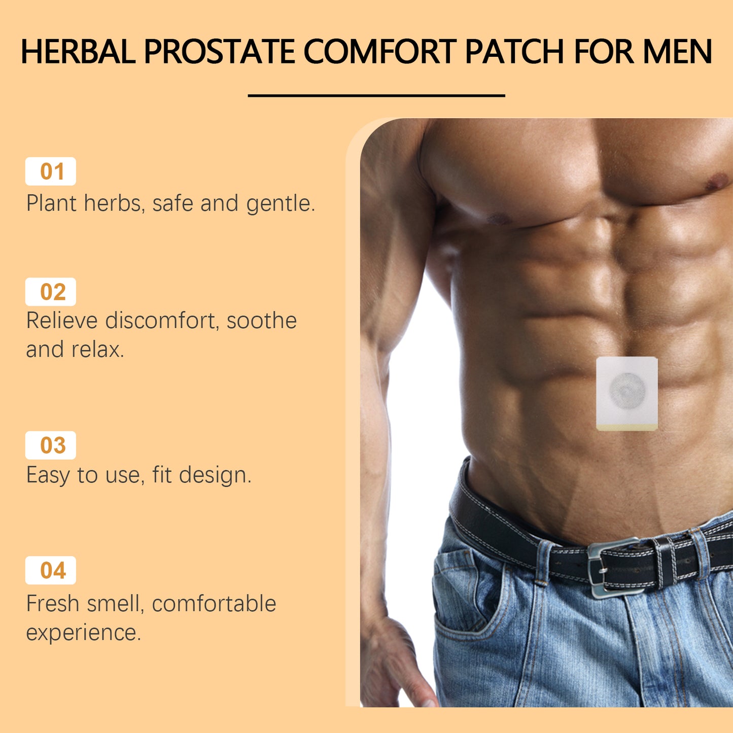 Herbal Prostate Comfort Patch for Men – Pelvic Relief & Prostate Care