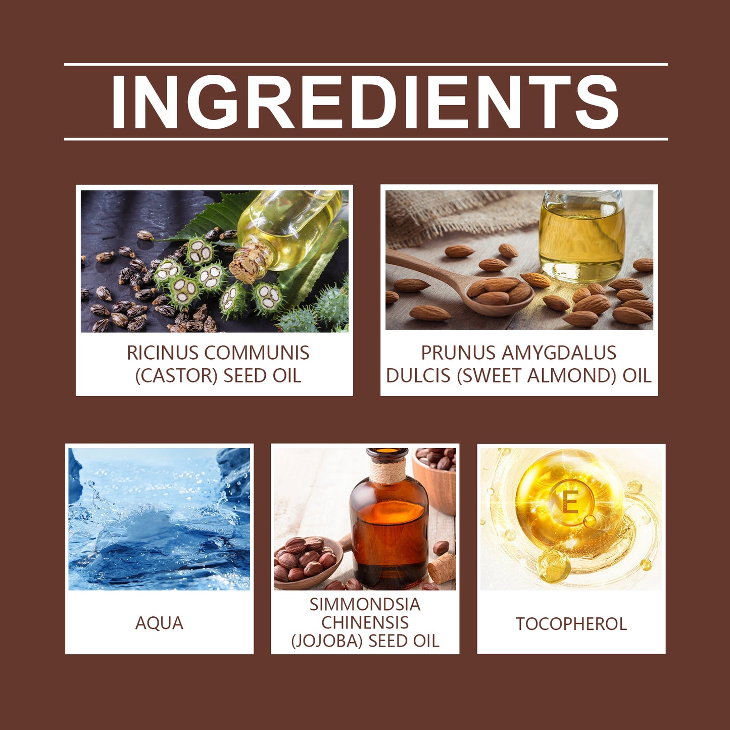 Organic Castor Oil for Hair Growth, Skin & Eyelashes – Jojoba & Vitamin E | 100ml
