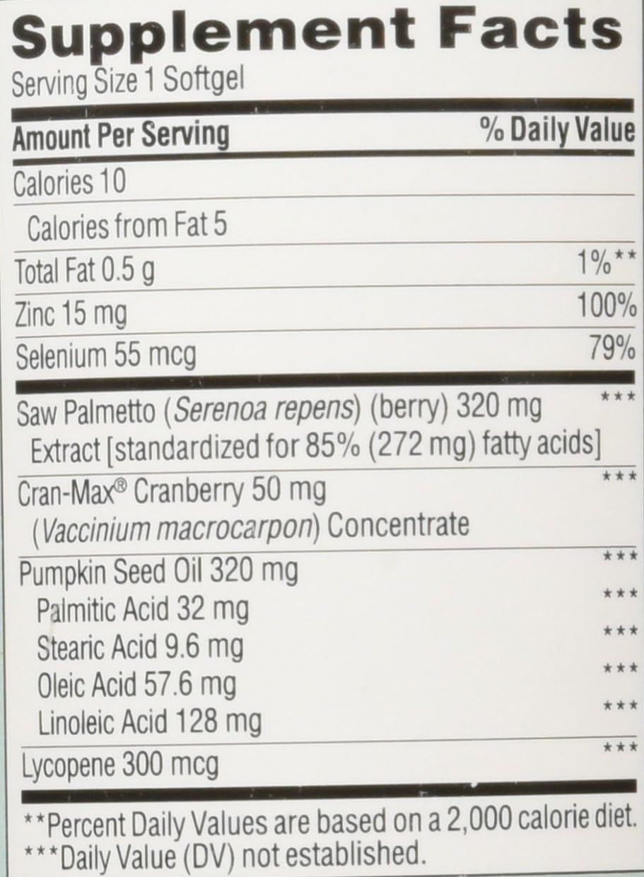 Prostate Health Complex – Saw Palmetto, Lycopene & Pumpkin Seed, 250 Softgels