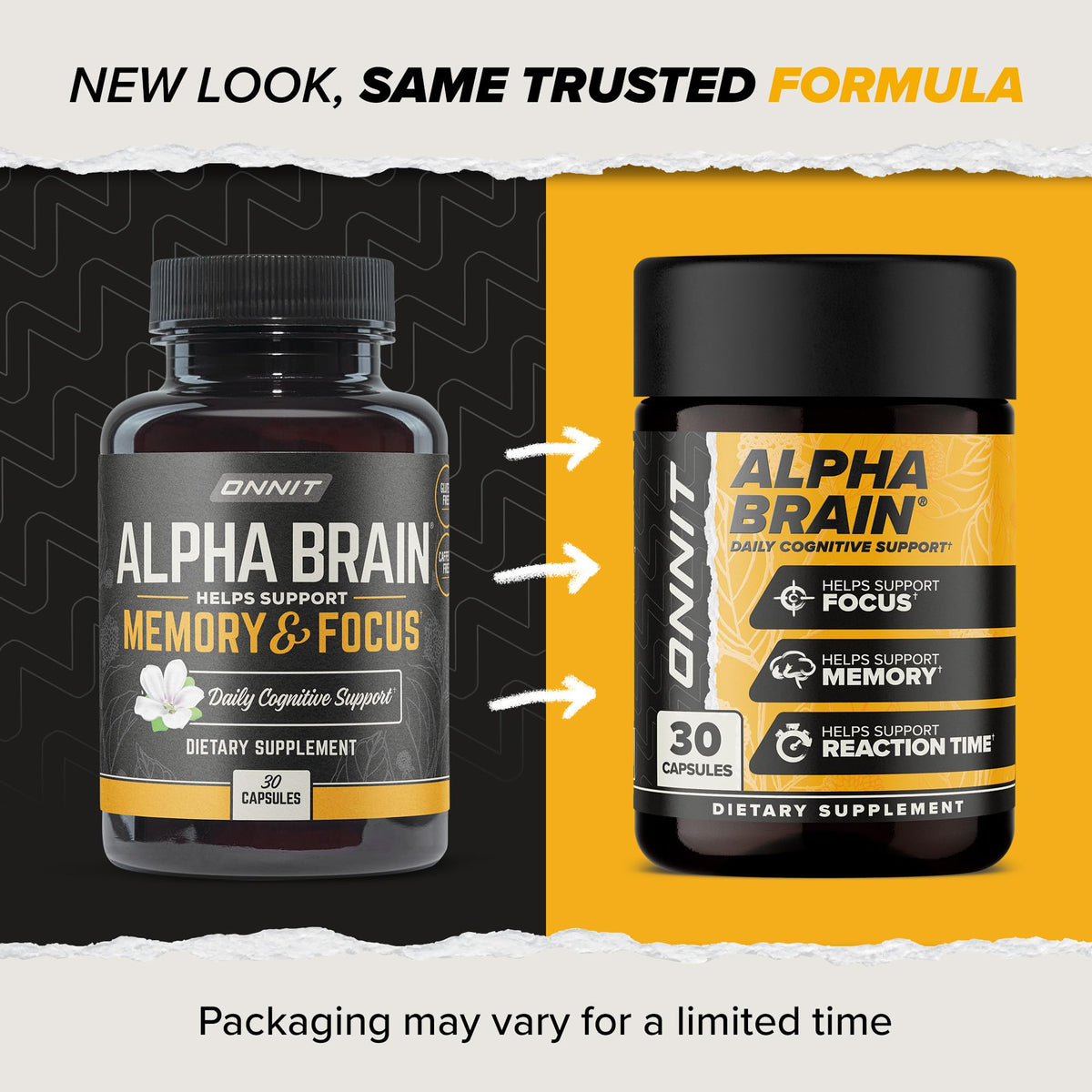 Alpha Brain Nootropic Supplement – Memory, Focus & Mental Speed, 90 Capsules