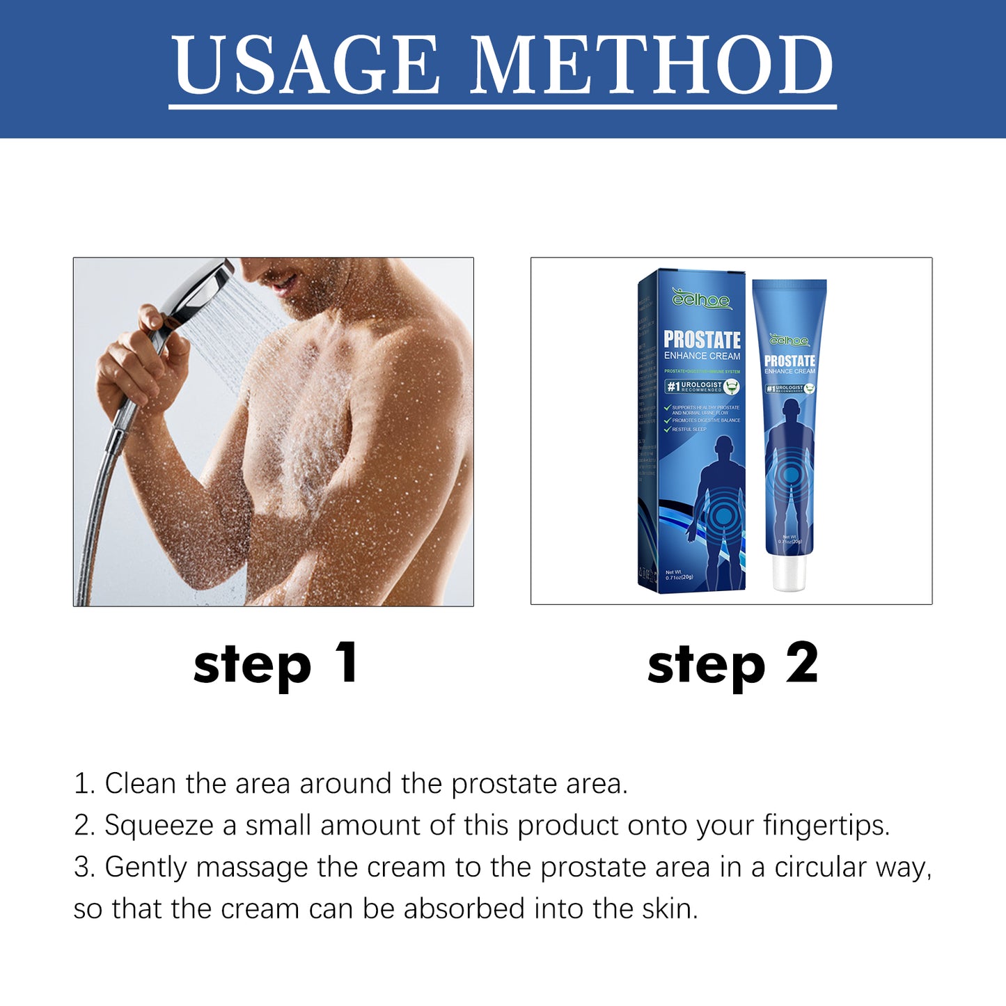 Prostate Enhance Cream for Men – Topical Acupoint Massage Cream