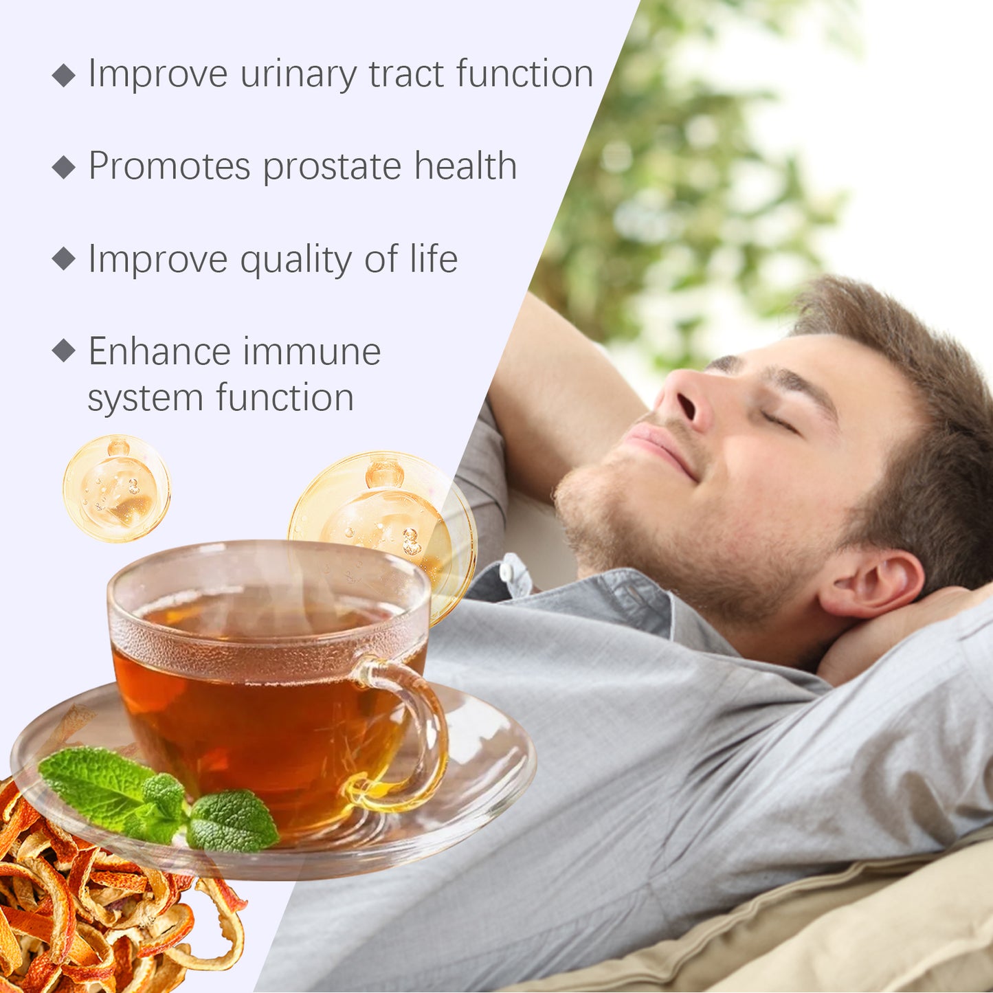 Prostate Support Tea for Men – Herbal Urinary & Sleep Relief